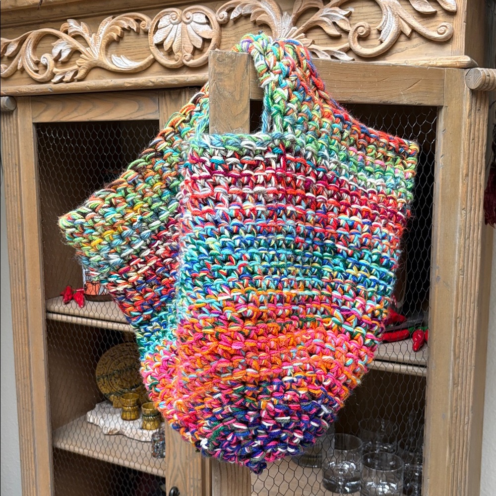 Large Handmade Chunky Crochet Tote Bag